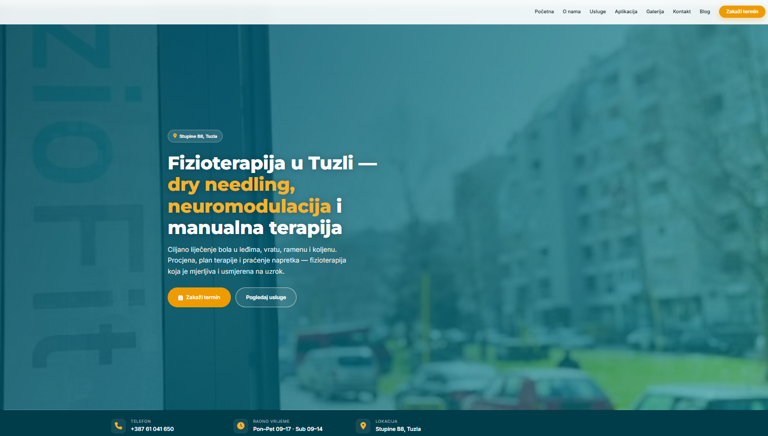 FizioFit webbplats med lokal SEO och Google-synlighet